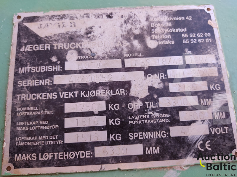 Electric forklift Mitsubishi FBS-18/48: picture 18