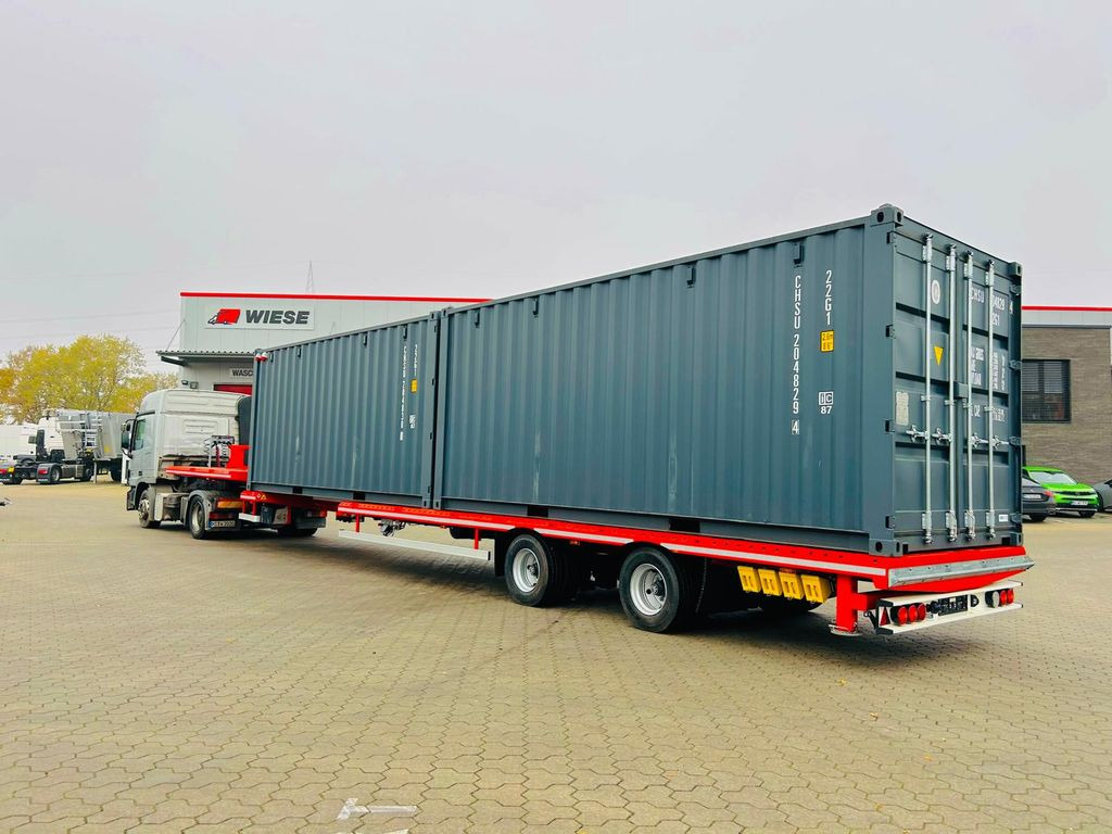 2-Achs Stufensattel Tele Zwangslenkung Kran - Low loader semi-trailer: picture 1 2-Achs Stufensattel Tele Zwangslenkung Kran - Low loader semi-trailer: picture 1