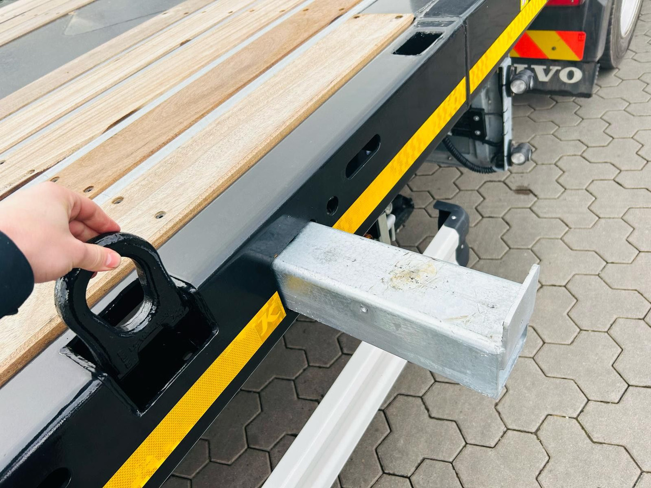 Dropside/ Flatbed semi-trailer Kässbohrer SPS Mega Schwerlast Plattform Lenkachse: picture 6