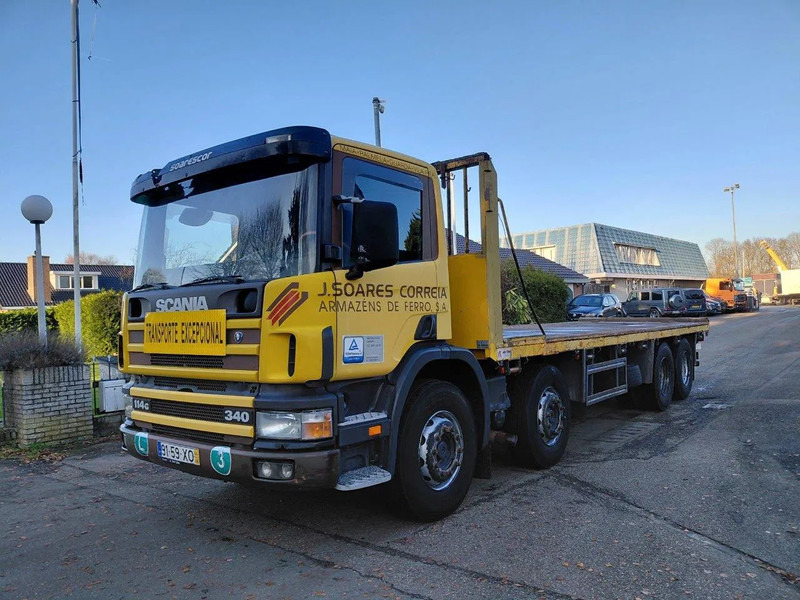 Scania P114-340 114G 340 BIG AXLE FULL STEEL SPRING 3+3 MANUAL GEARBOX - Dropside/ Flatbed truck: picture 1 Scania P114-340 114G 340 BIG AXLE FULL STEEL SPRING 3+3 MANUAL GEARBOX - Dropside/ Flatbed truck: picture 1