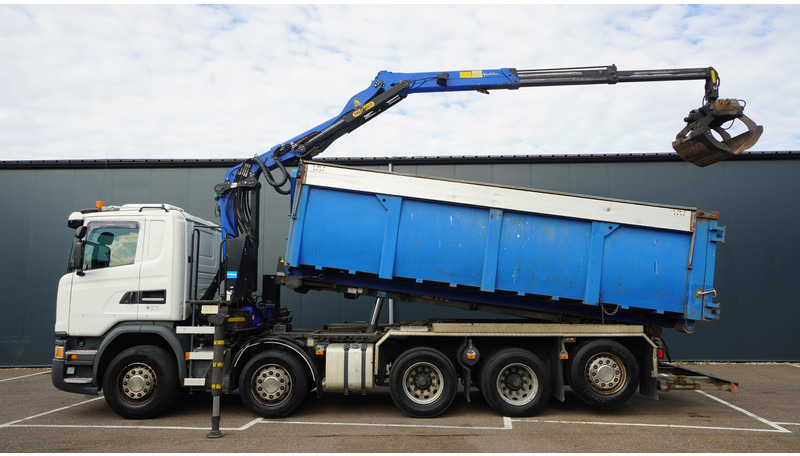 Scania G 490 10X4 CABLE SYSTEM TRUCK WITH PALFINGER Q180Z95TR CRANE - Crane truck: picture 1 Scania G 490 10X4 CABLE SYSTEM TRUCK WITH PALFINGER Q180Z95TR CRANE - Crane truck: picture 1