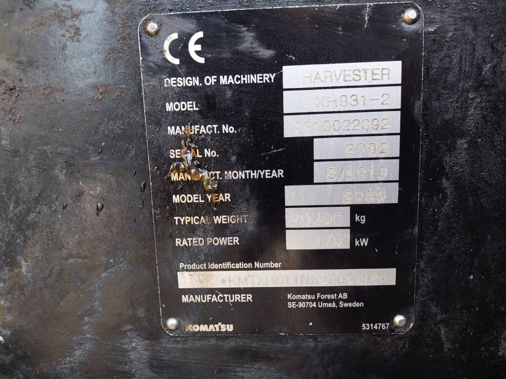 Forestry harvester Komatsu 931: picture 12
