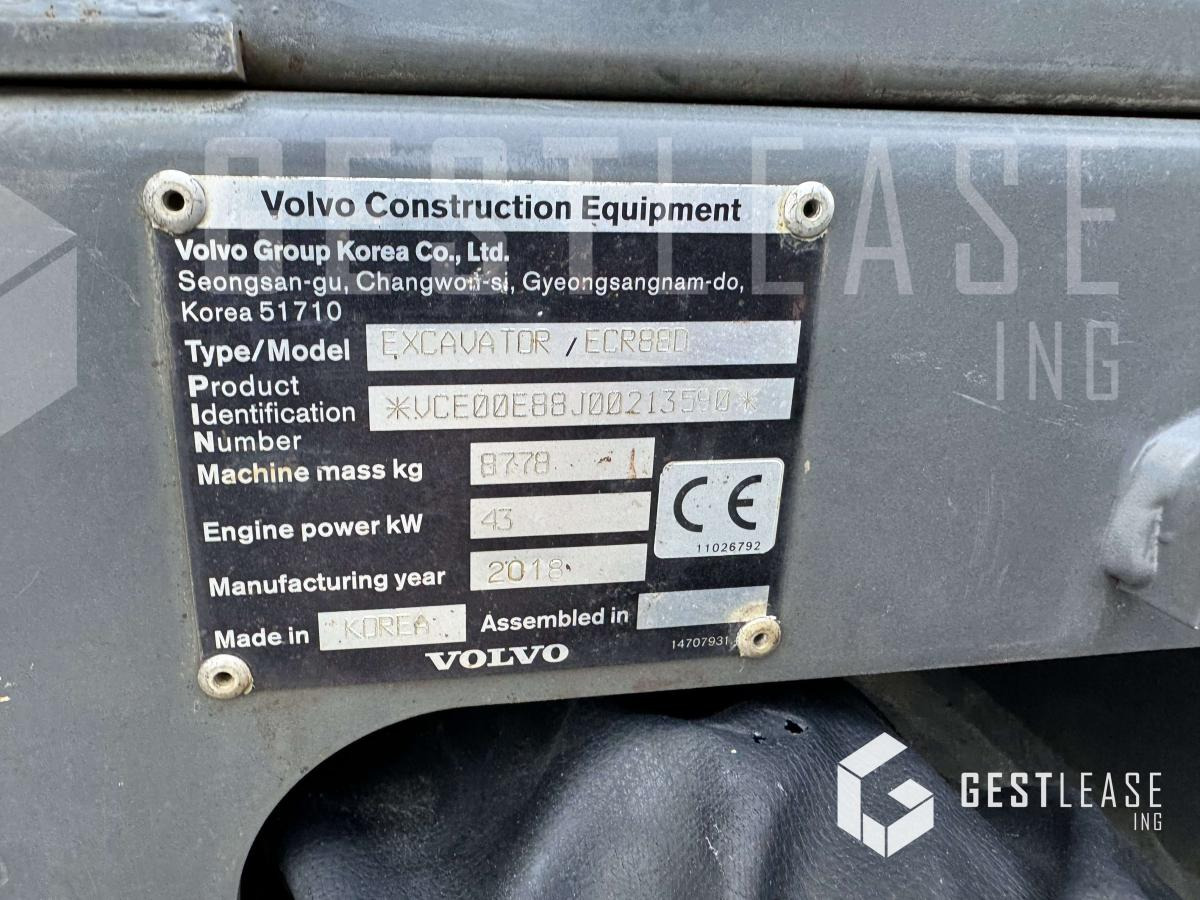 Volvo ECR88D - Crawler excavator: picture 5 Volvo ECR88D - Crawler excavator: picture 5