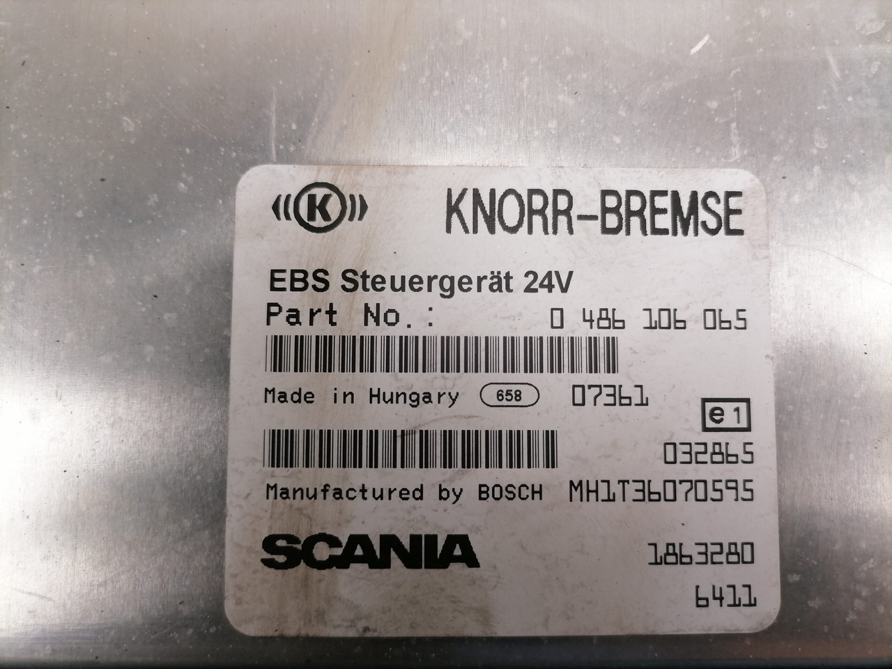 Scania Ecu, EBS 1863280 - ECU for Truck: picture 3 Scania Ecu, EBS 1863280 - ECU for Truck: picture 3