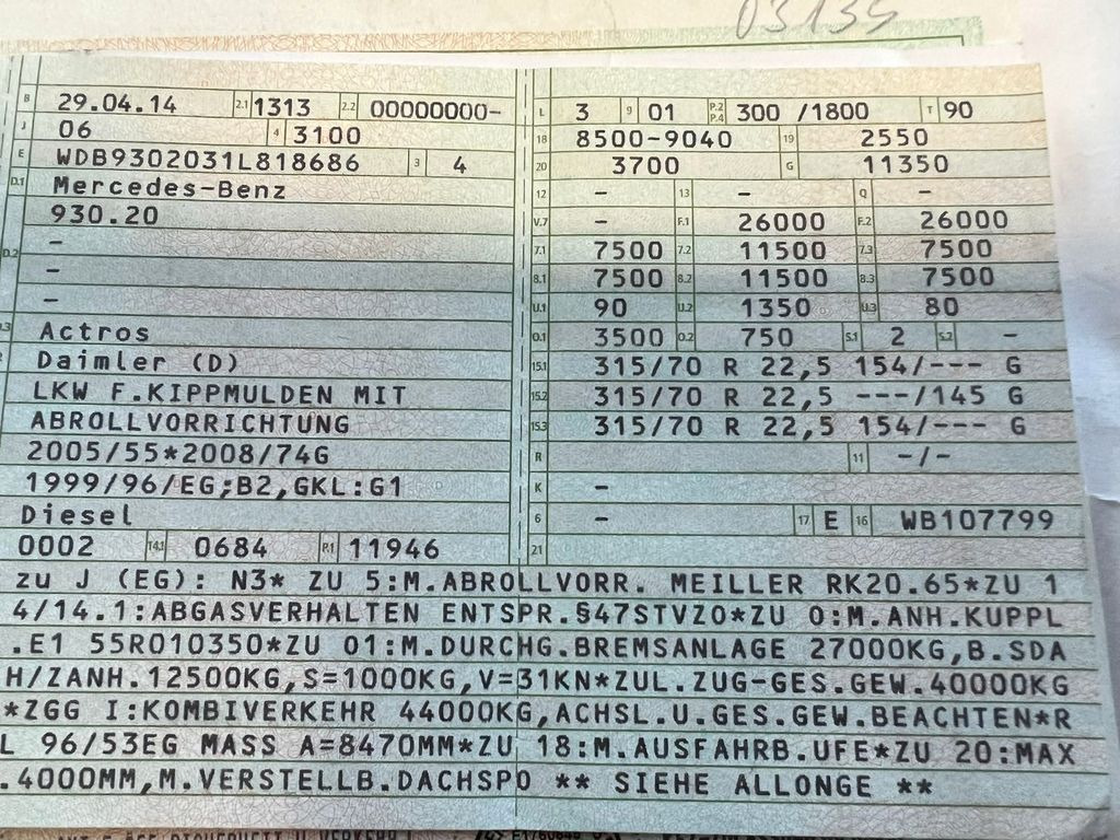 Mercedes-Benz 2541 6X2 Meiller Funk Zustand wie 200 tkm Mercedes-Benz 2541 6X2 Meiller RK 20.65 Funk | Top Zustand! - Hook lift truck: picture 2 Mercedes-Benz 2541 6X2 Meiller Funk Zustand wie 200 tkm Mercedes-Benz 2541 6X2 Meiller RK 20.65 Funk | Top Zustand! - Hook lift truck: picture 2