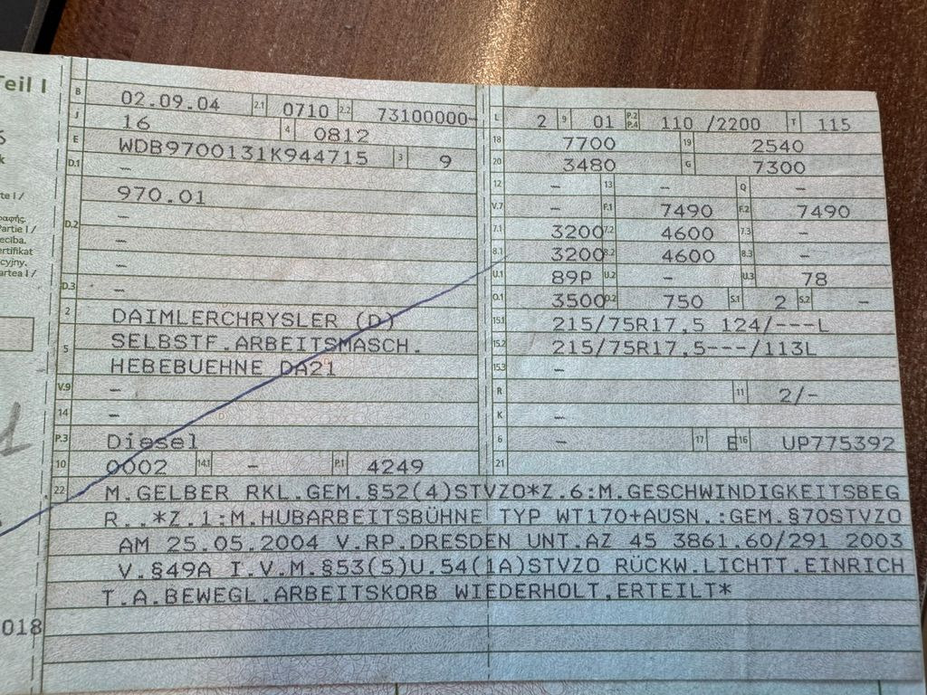 Mercedes-Benz 815 4x2 Hubarbeitsbühne Wumag 170 high 17 m Mercedes-Benz 815 4x2 Hubarbeitsbühne Wumag 170 high 17 m - Truck mounted aerial platform, Commercial vehicle: picture 2 Mercedes-Benz 815 4x2 Hubarbeitsbühne Wumag 170 high 17 m Mercedes-Benz 815 4x2 Hubarbeitsbühne Wumag 170 high 17 m - Truck mounted aerial platform, Commercial vehicle: picture 2