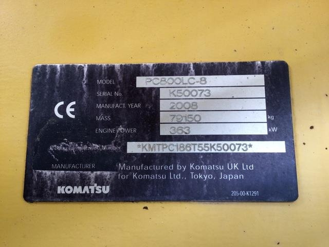 Komatsu PC800LC-8 - Crawler excavator: picture 5 Komatsu PC800LC-8 - Crawler excavator: picture 5