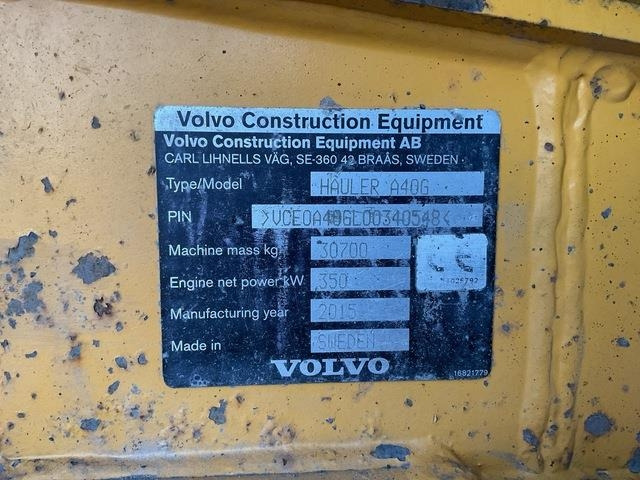 Volvo A40G - Articulated dumper: picture 5 Volvo A40G - Articulated dumper: picture 5
