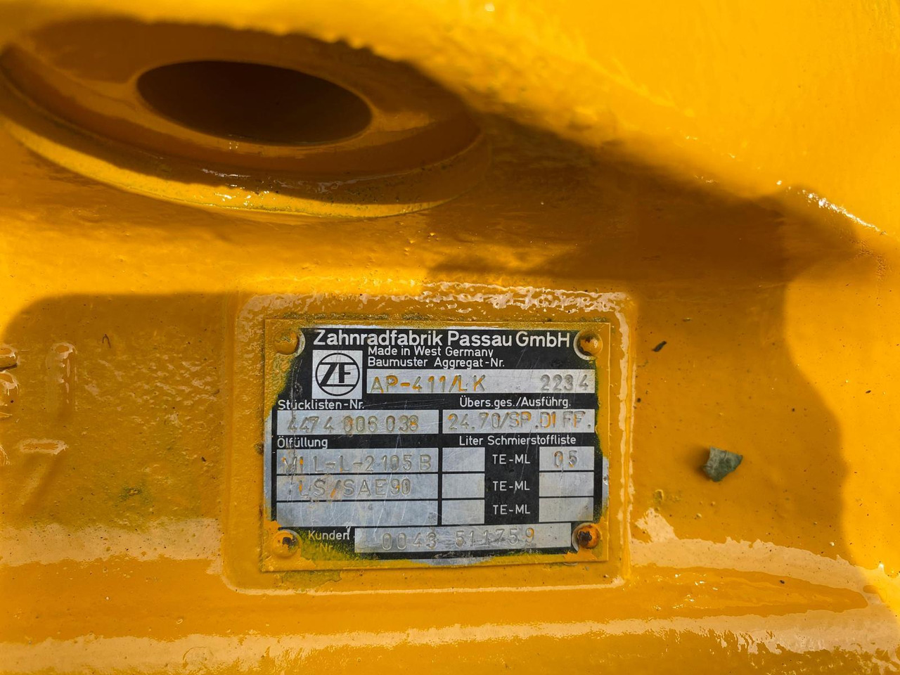 Axle and parts for Construction machinery Zettelmeyer ZL 3001 ZF AP 411, AP415: picture 7 Axle and parts for Construction machinery Zettelmeyer ZL 3001 ZF AP 411, AP415: picture 7