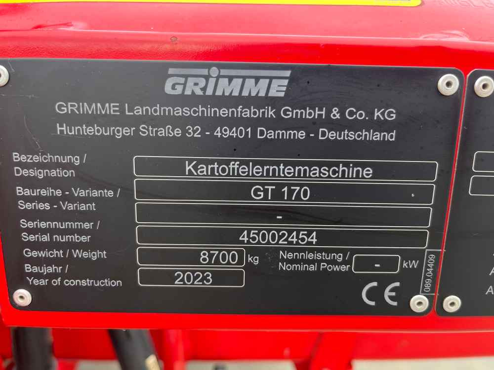 Grimme GT 170 - Harvester: picture 2 Grimme GT 170 - Harvester: picture 2