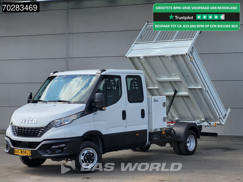 Iveco Daily 35C16 3.0L Kipper met Kist Dubbel Cabine Dubbellucht 3,5t Trekhaak Navi Airco Cruise Camera Euro6 Kieper Tipper Benne 2m3 Airco - Tipper van: picture 1 Iveco Daily 35C16 3.0L Kipper met Kist Dubbel Cabine Dubbellucht 3,5t Trekhaak Navi Airco Cruise Camera Euro6 Kieper Tipper Benne 2m3 Airco - Tipper van: picture 1