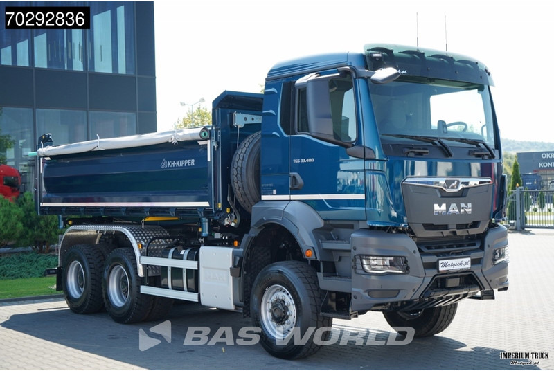 New Tipper MAN TGS 33.480 TGS 6X6 11m3 KH-3-Way Kipper 6x6 Steel Suspension Automatic Big-Axle Euro 6: picture 11