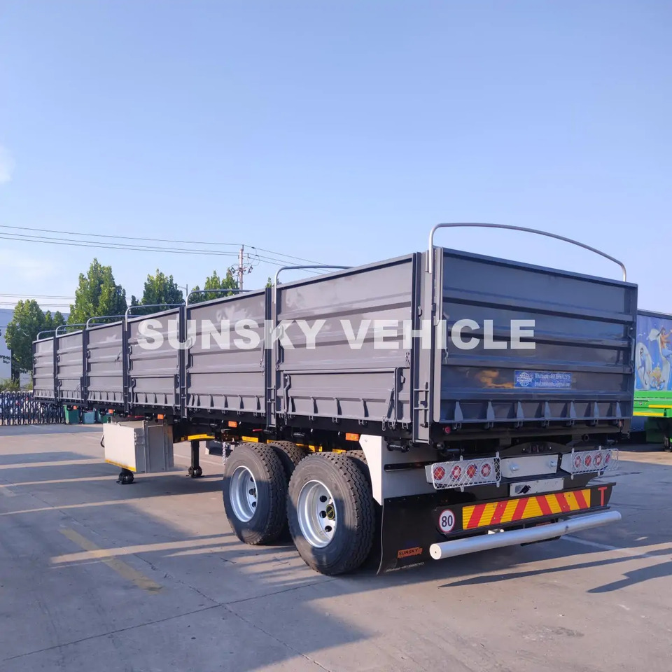 New Dropside/ Flatbed semi-trailer for transportation of bulk materials SUNSKY Superlink Trailer: picture 5