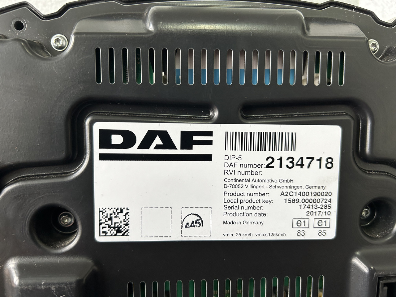 DAF DAF XF 106 CLOCK COUNTER 2134718 - Dashboard: picture 3 DAF DAF XF 106 CLOCK COUNTER 2134718 - Dashboard: picture 3
