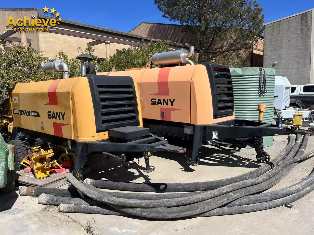 SANY 【ACHIEVE】TOP CONDITION!!! demo new low hours Sany Concrete Trailer Pump 2015 HBT6016C-5D - Stationary concrete pump: picture 1 SANY 【ACHIEVE】TOP CONDITION!!! demo new low hours Sany Concrete Trailer Pump 2015 HBT6016C-5D - Stationary concrete pump: picture 1