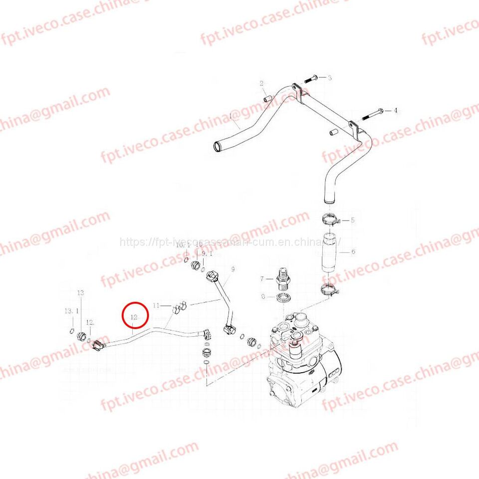 MAN D2066 Compressor cooling return pipe 06303-5460 - Cooling system for Truck: picture 1 MAN D2066 Compressor cooling return pipe 06303-5460 - Cooling system for Truck: picture 1
