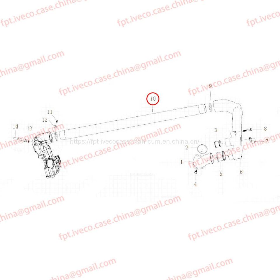 MAN D2066 Water pipe 98182-0089 - Cooling system: picture 1 MAN D2066 Water pipe 98182-0089 - Cooling system: picture 1
