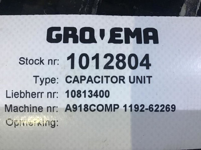 A/C part Liebherr Capacitor Unit: picture 8