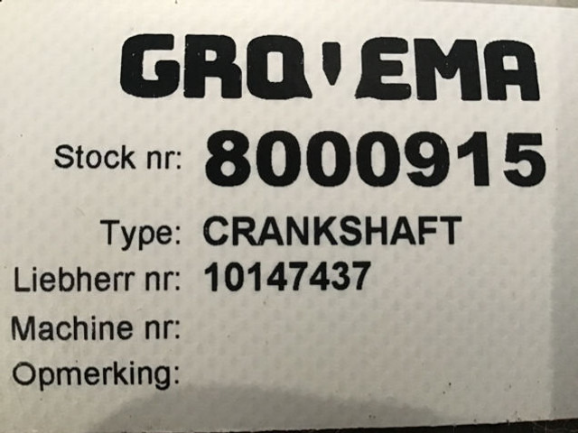Liebherr Crankshaft - Crankshaft: picture 2 Liebherr Crankshaft - Crankshaft: picture 2