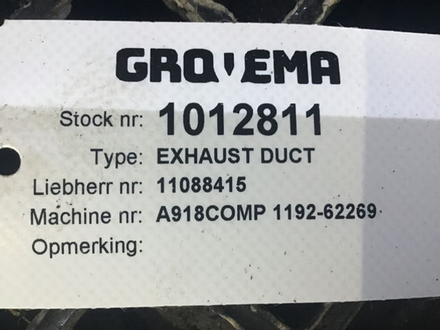 Liebherr Exhaust Duct - Exhaust pipe: picture 4 Liebherr Exhaust Duct - Exhaust pipe: picture 4