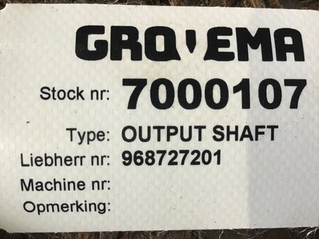 New Axle and parts Liebherr Output Shaft: picture 8