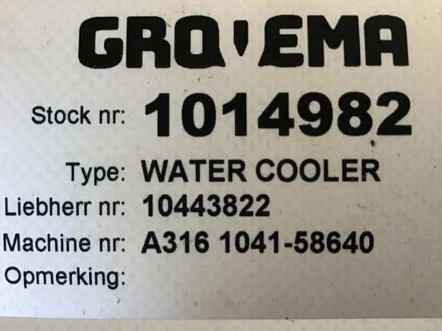 Liebherr Watercooler - Radiator: picture 3 Liebherr Watercooler - Radiator: picture 3