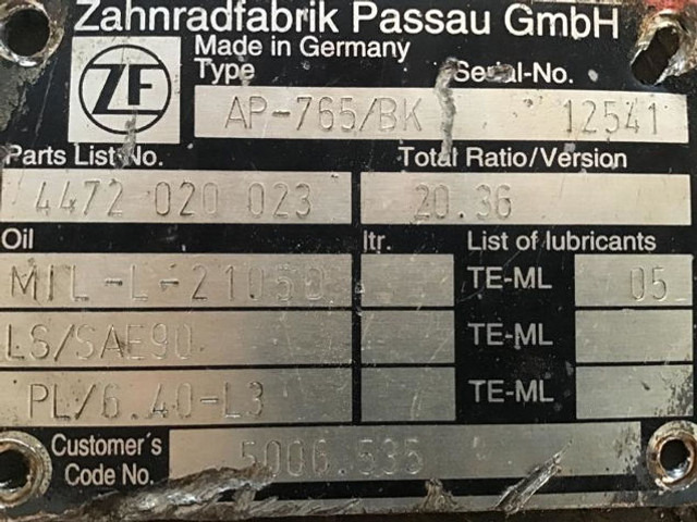 ZF Final Drive - Suspension: picture 5 ZF Final Drive - Suspension: picture 5