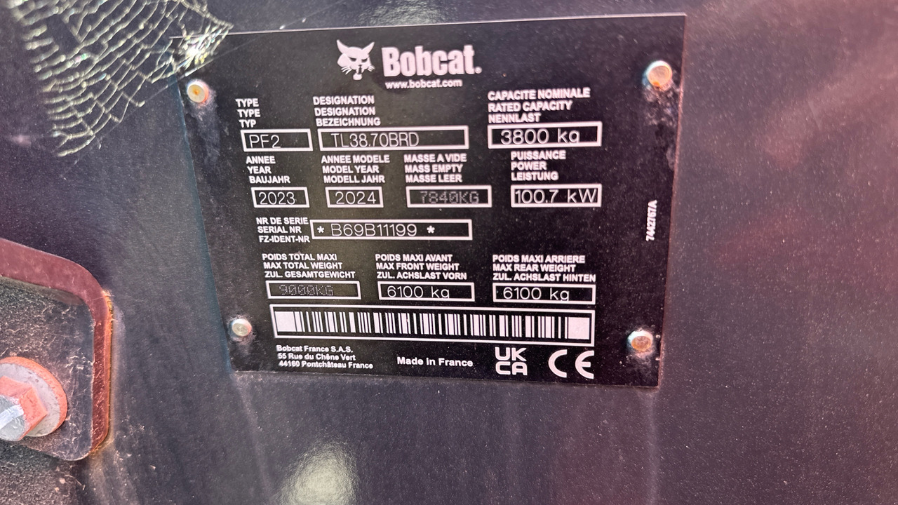 Telescopic handler BOBCAT TL 38.70: picture 11