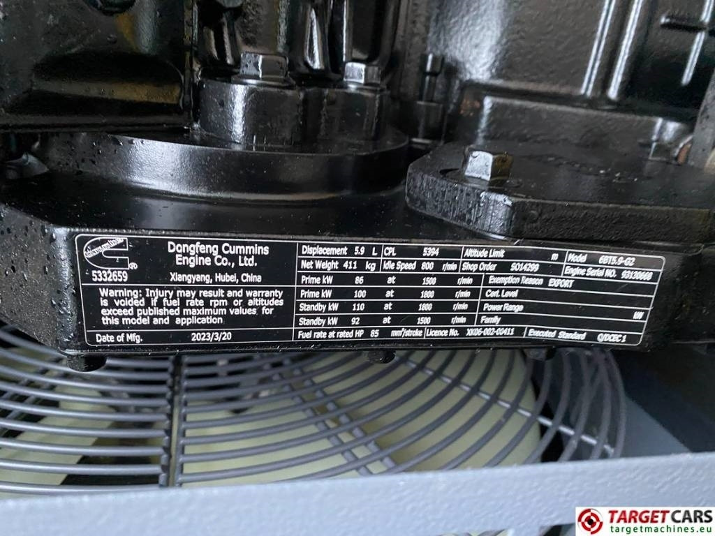 New Generator set Atlas Copco QES80 Diesel 90KVA Generator 400/230V Unused: picture 13