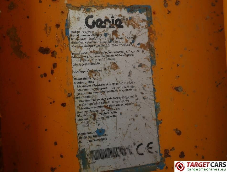 Scissor lift Genie GS-3246 Electric Scissor Work Lift 1175cm DEFECT: picture 10