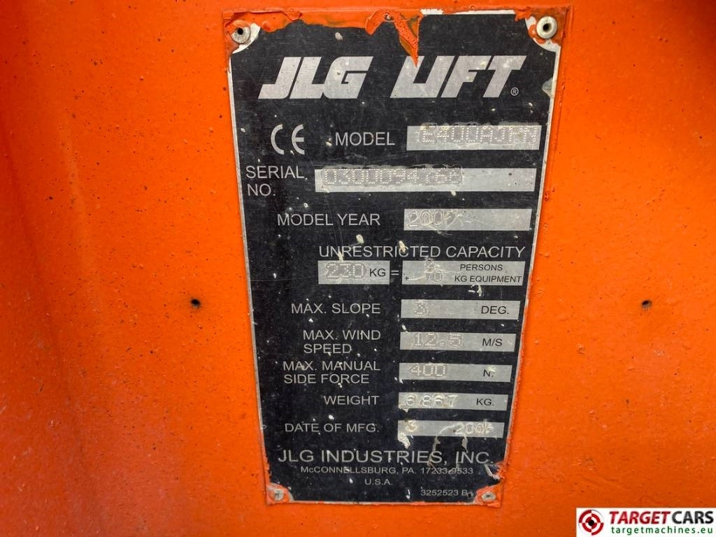 Articulated boom JLG E400AJPN Jib Plus Articulated Boom Lift 1419cm: picture 10