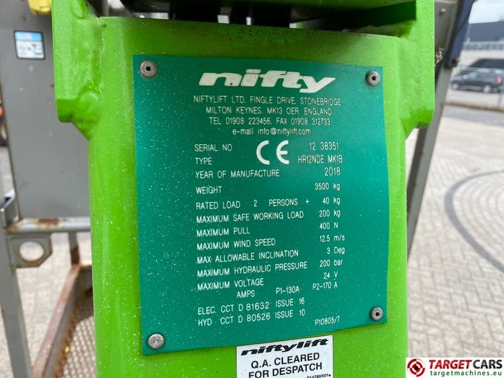 Articulated boom Niftylift HR12NDE Articulated HyBrid Boom Work Lift 1220cm: picture 10