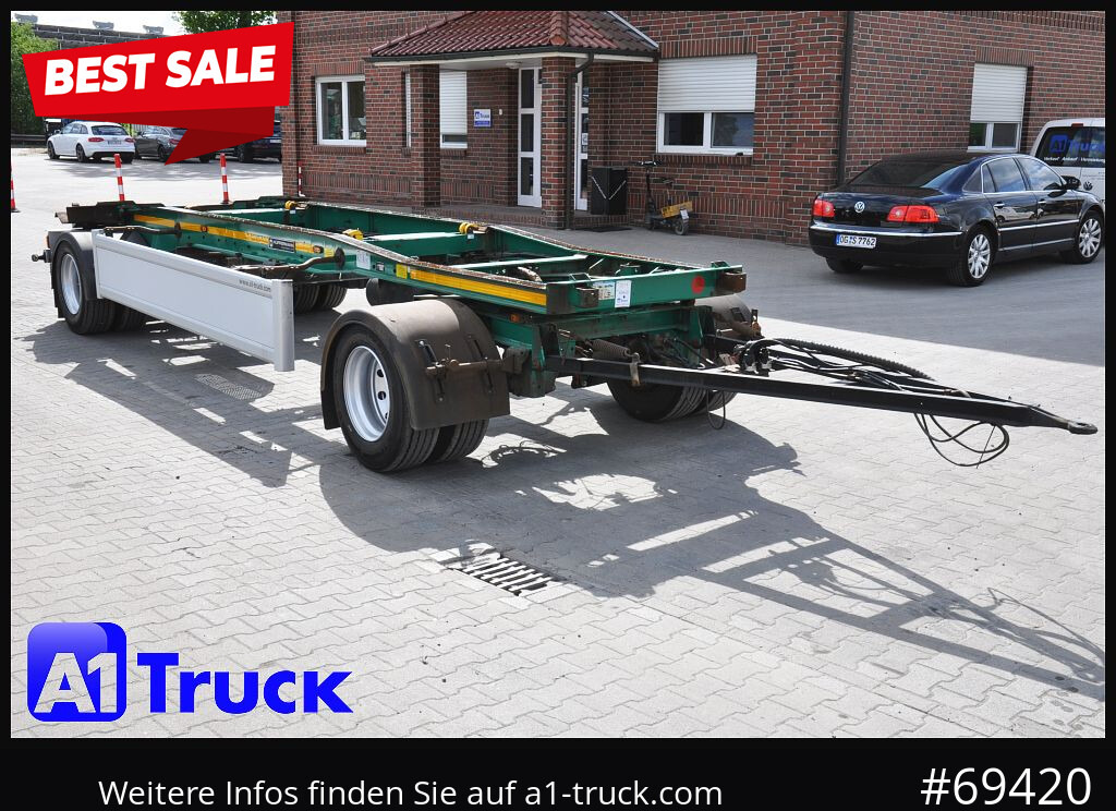 HUEFFERMANN HSA 1870, Luft, Schlitten, SAF - Roll-off/ Skip trailer: picture 1 HUEFFERMANN HSA 1870, Luft, Schlitten, SAF - Roll-off/ Skip trailer: picture 1