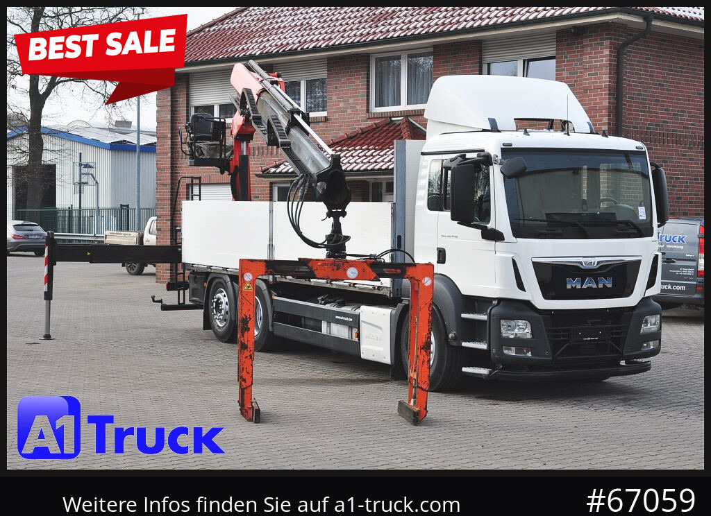 MAN TGS 26.440, Kran PK20.501L Lenkachse, - Dropside/ Flatbed truck, Crane truck: picture 1 MAN TGS 26.440, Kran PK20.501L Lenkachse, - Dropside/ Flatbed truck, Crane truck: picture 1