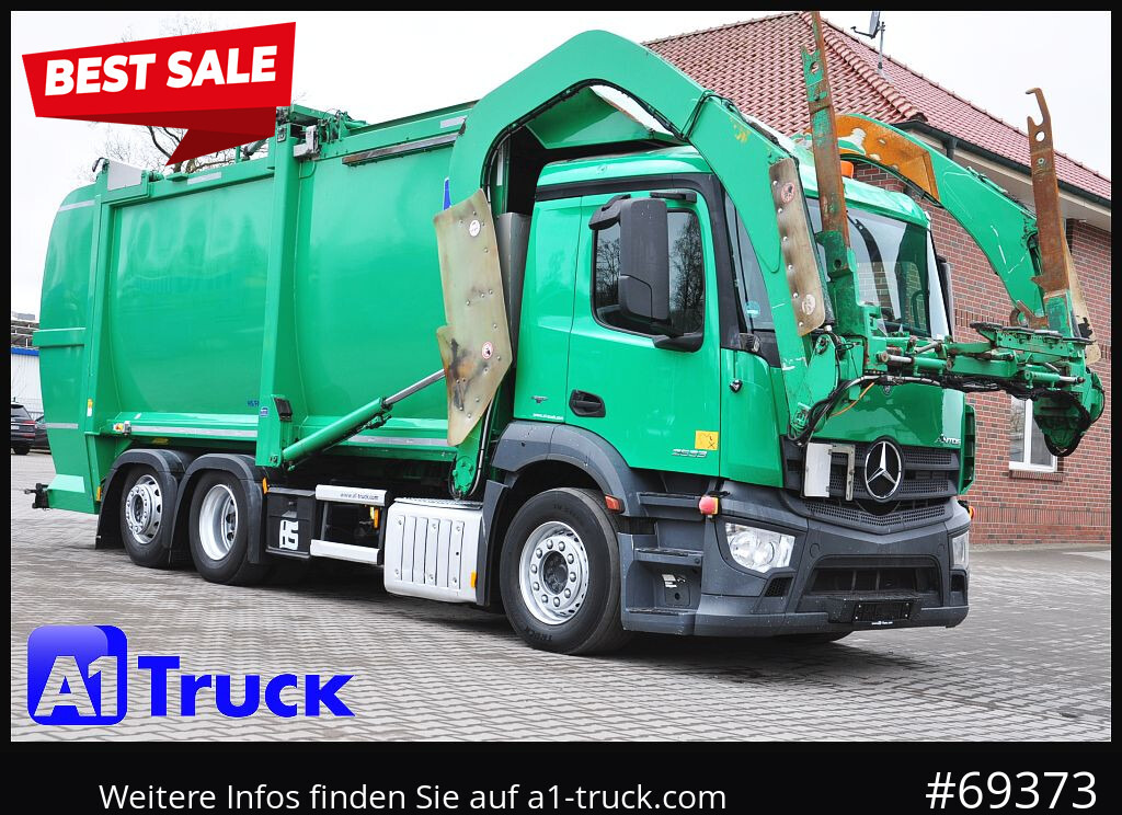 MERCEDES-BENZ Antos 2533, HS Millenium XXL37 Überkopflader, - Garbage truck: picture 1 MERCEDES-BENZ Antos 2533, HS Millenium XXL37 Überkopflader, - Garbage truck: picture 1