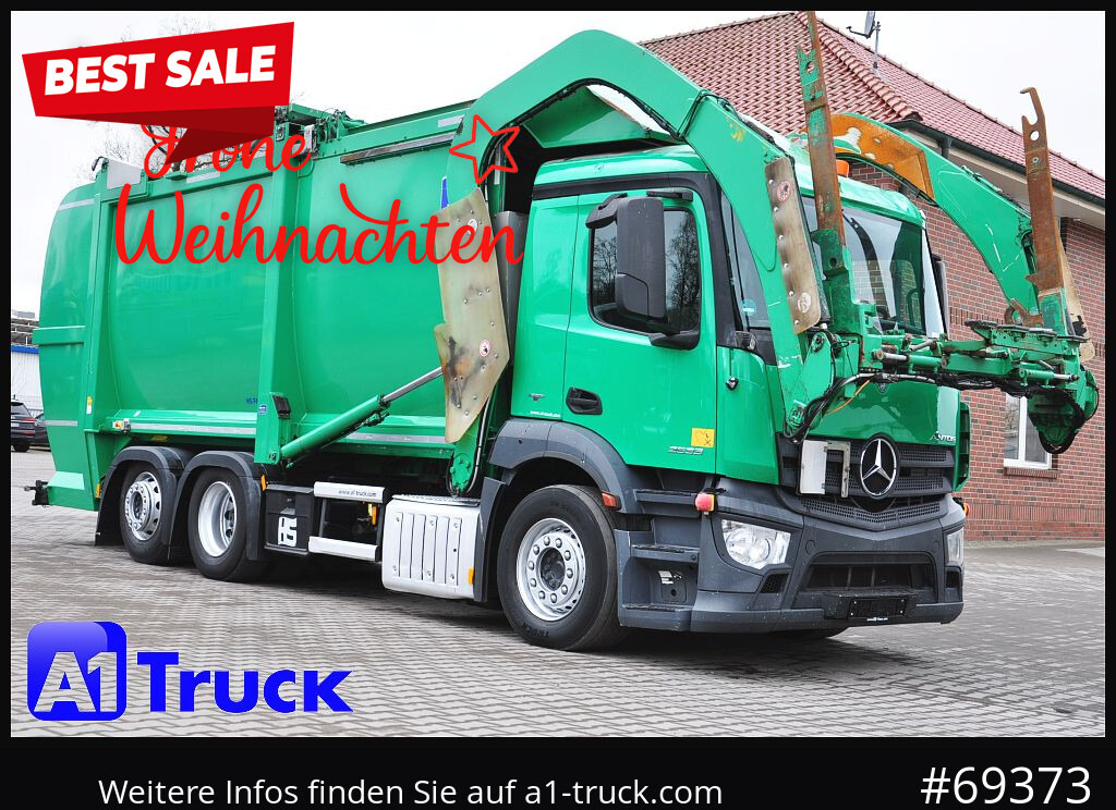 MERCEDES-BENZ Antos 2533, HS Millenium XXL37 Überkopflader, - Garbage truck: picture 1 MERCEDES-BENZ Antos 2533, HS Millenium XXL37 Überkopflader, - Garbage truck: picture 1