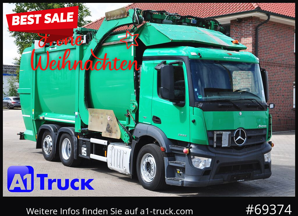 MERCEDES-BENZ Antos 2533, HS Millenium XXL37 Überkopflader, - Garbage truck: picture 1 MERCEDES-BENZ Antos 2533, HS Millenium XXL37 Überkopflader, - Garbage truck: picture 1