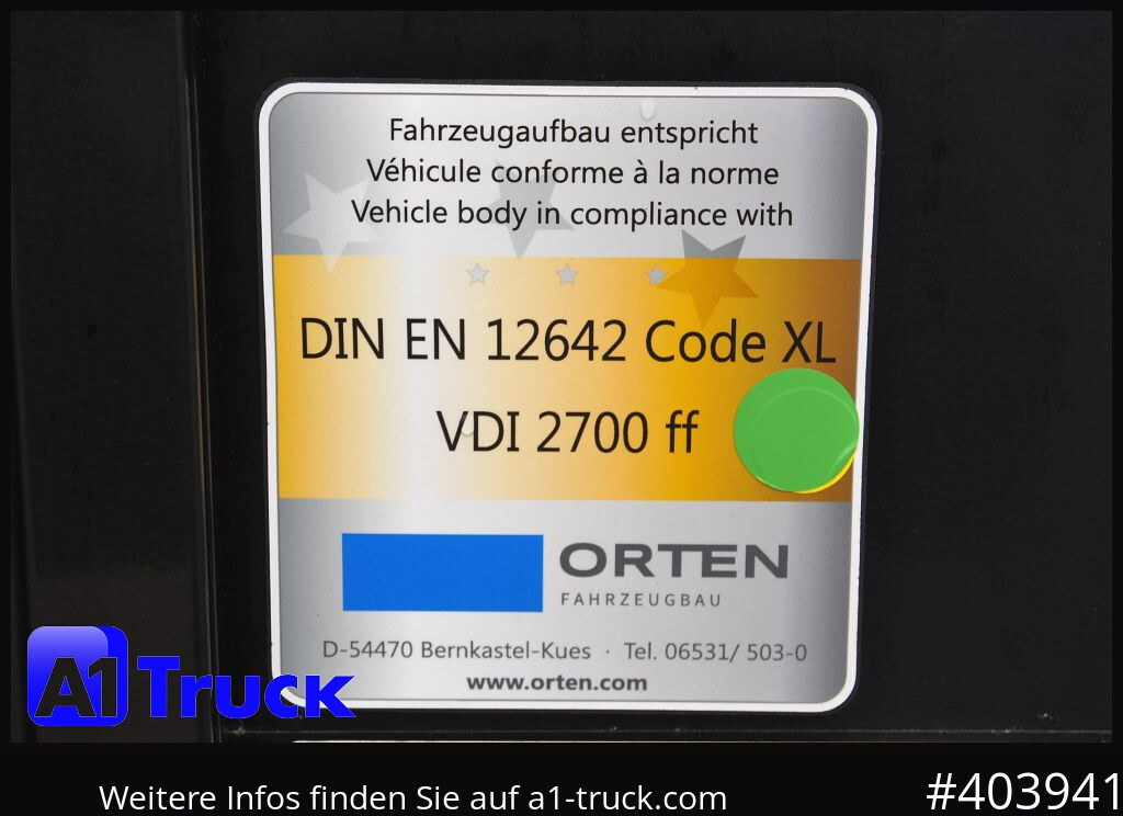 Curtainsider trailer ORTEN AG 18T Getränke Jumbo Stapler, verzinkt,: picture 7