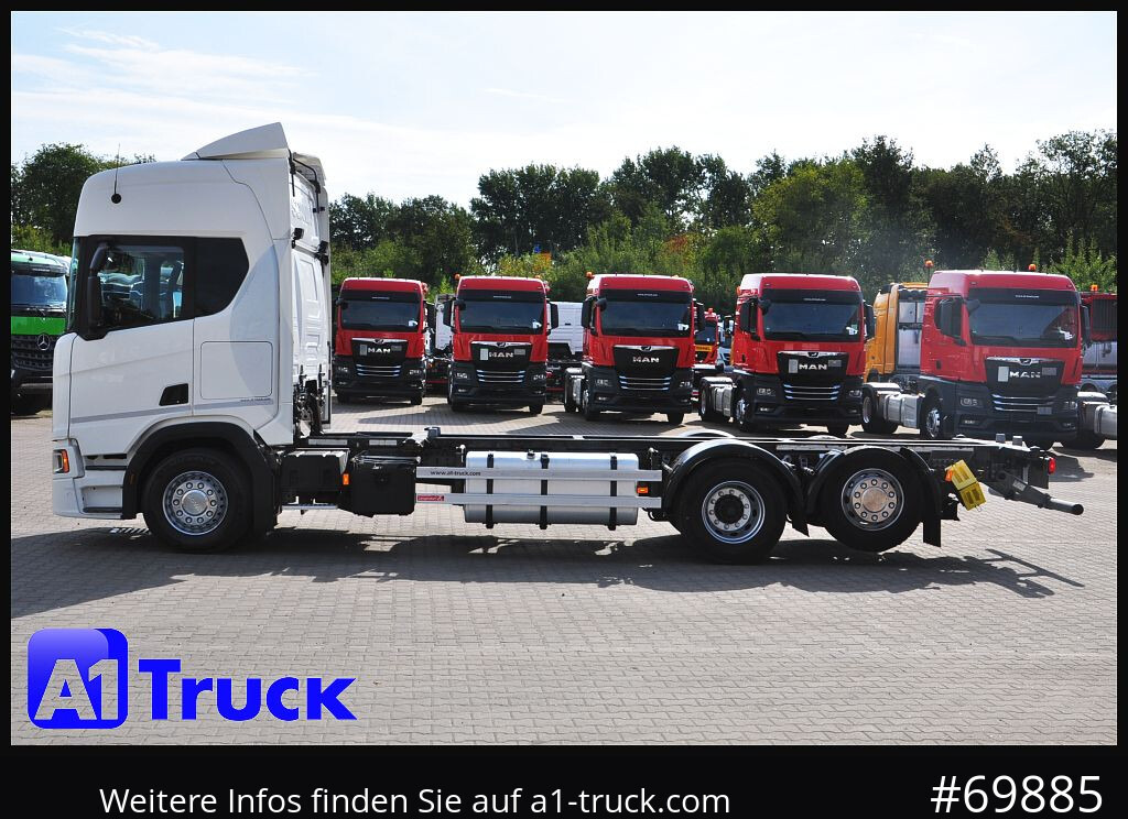 Container transporter/ Swap body truck SCANIA R 450, Midi 7,82, Lenkachse, 1 Vorbesitzer: picture 12