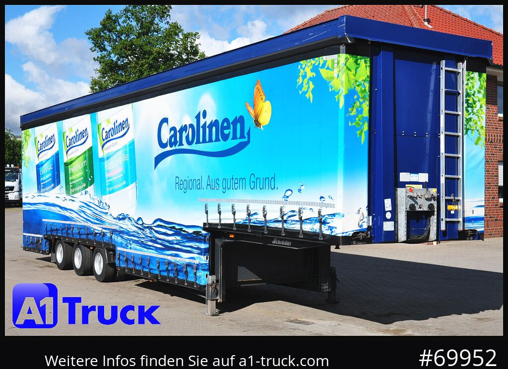 SCHROEDER,WIESMOOR Schröder Jumbo Hubdach, Getränkeauflieger - Curtainsider semi-trailer: picture 1 SCHROEDER,WIESMOOR Schröder Jumbo Hubdach, Getränkeauflieger - Curtainsider semi-trailer: picture 1