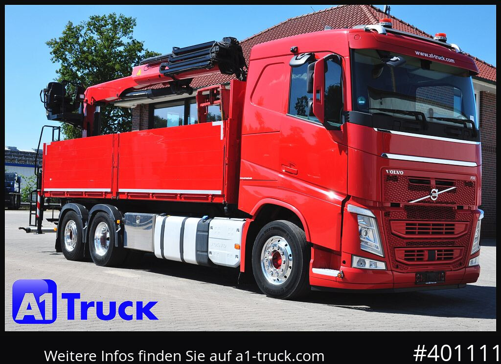 VOLVO FH 460, Baustoff PK 23.001L, Lenkachse - Dropside/ Flatbed truck, Crane truck: picture 1 VOLVO FH 460, Baustoff PK 23.001L, Lenkachse - Dropside/ Flatbed truck, Crane truck: picture 1
