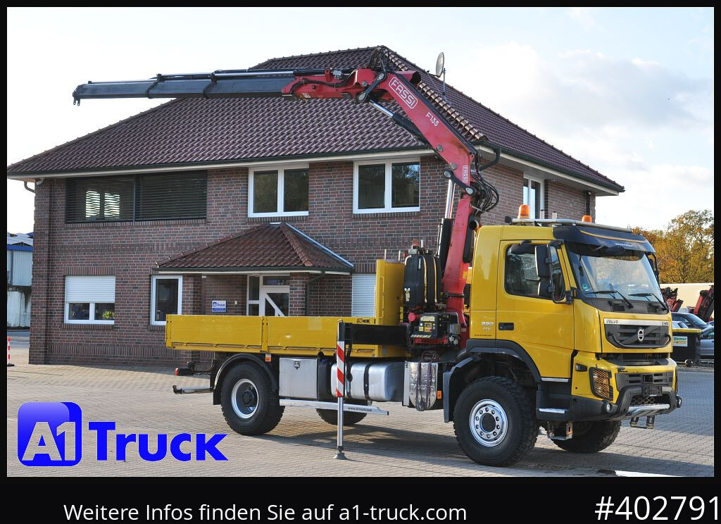 VOLVO FMX 330 Singel Tire 4x4 Blatt/Blatt Fassi F 135 - Dropside/ Flatbed truck, Crane truck: picture 1 VOLVO FMX 330 Singel Tire 4x4 Blatt/Blatt Fassi F 135 - Dropside/ Flatbed truck, Crane truck: picture 1
