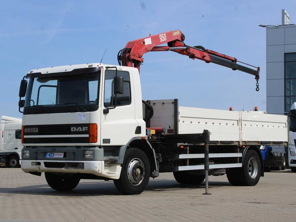 DAF CF 240, HYDRAULIC ARM HMF 953 K2, PNEU 80% - Dropside/ Flatbed truck, Crane truck: picture 1 DAF CF 240, HYDRAULIC ARM HMF 953 K2, PNEU 80% - Dropside/ Flatbed truck, Crane truck: picture 1