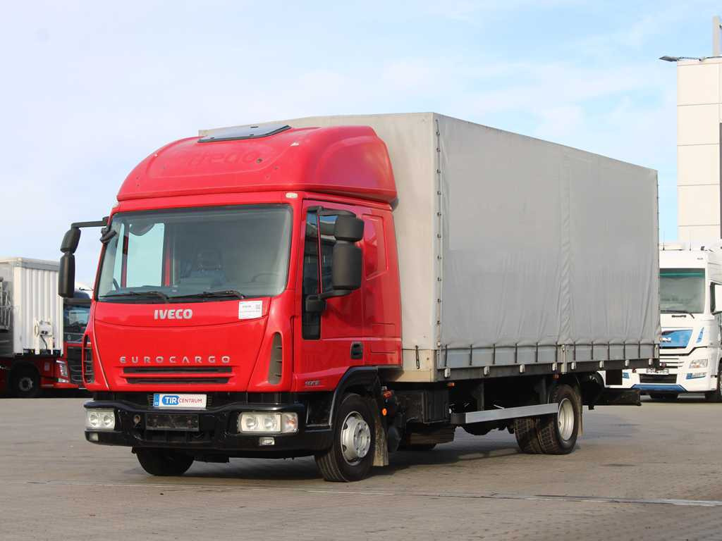 Iveco EUROCARGO ML 90E18, EURO 5, SIDE BOARD, TIRES 80% - Curtainsider truck: picture 1 Iveco EUROCARGO ML 90E18, EURO 5, SIDE BOARD, TIRES 80% - Curtainsider truck: picture 1