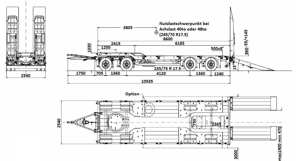 New Low loader trailer FAYMONVILLE MAX Trailer 4(2+2)-Achs-Anhänger mit hydr. Rampen: picture 6