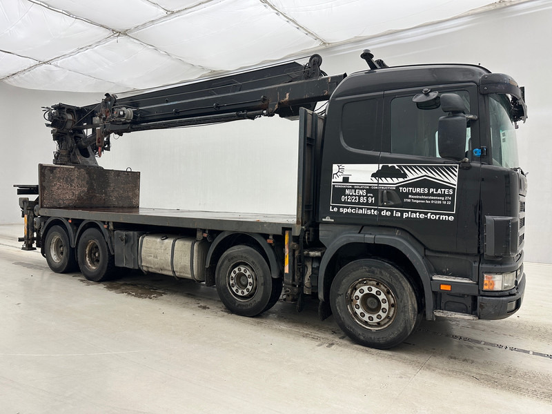 Scania 144.460 - 8x4 - Dropside/ Flatbed truck, Crane truck: picture 3 Scania 144.460 - 8x4 - Dropside/ Flatbed truck, Crane truck: picture 3