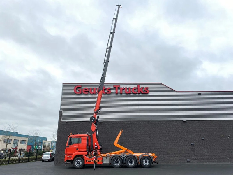 MAN TGS 35.480 8X4 TRIDEM + 20 TON HAAKARM + HMF 3220-K6 KRAAN/KRAN/CRANE/GRUA - Hook lift truck, Crane truck: picture 4 MAN TGS 35.480 8X4 TRIDEM + 20 TON HAAKARM + HMF 3220-K6 KRAAN/KRAN/CRANE/GRUA - Hook lift truck, Crane truck: picture 4