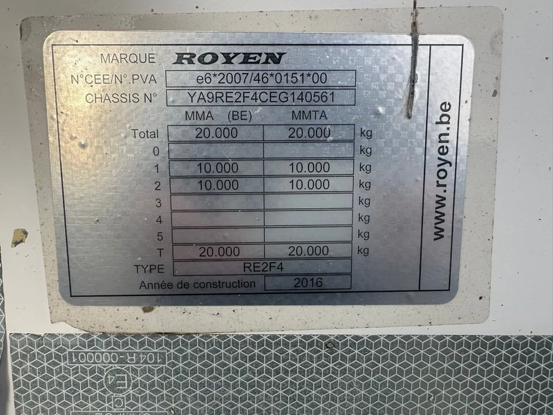 Dropside/ Flatbed trailer Royen RW2F4  2-ASSIGE OPEN LAADBAAK AANHANGWAGEN: picture 13