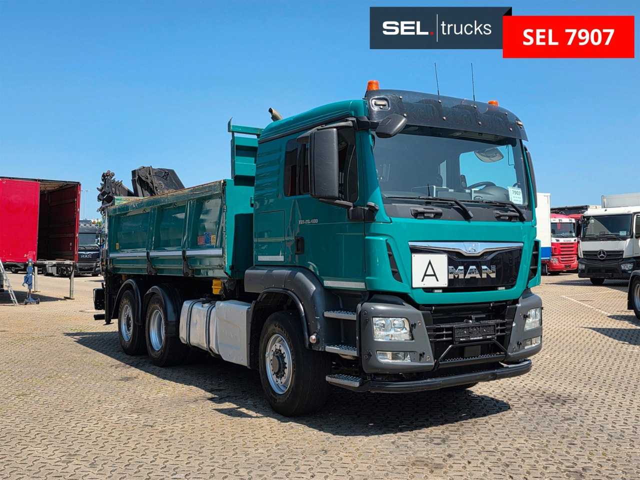 MAN TGS 28.480 6X4H-4 BL /HIAB /Fernbed. / Lenkachse - Tipper: picture 5 MAN TGS 28.480 6X4H-4 BL /HIAB /Fernbed. / Lenkachse - Tipper: picture 5