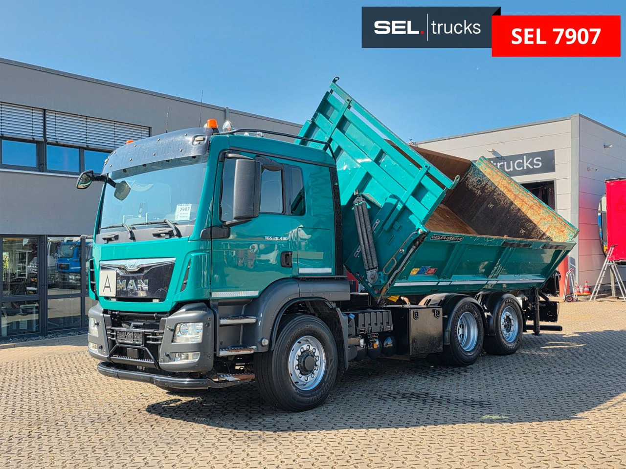 MAN TGS 28.480 6X4H-4 BL /HIAB /Fernbed. / Lenkachse - Tipper: picture 2 MAN TGS 28.480 6X4H-4 BL /HIAB /Fernbed. / Lenkachse - Tipper: picture 2